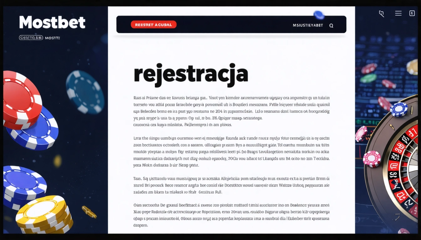 rejestracja Mostbet